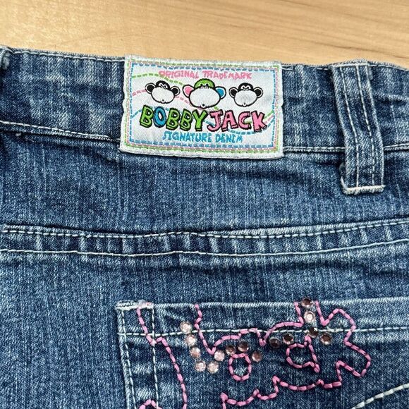 Bobby Jack Y2K Denim Mini Skirt Embroidered Girls 10 - Picture 5 of 5